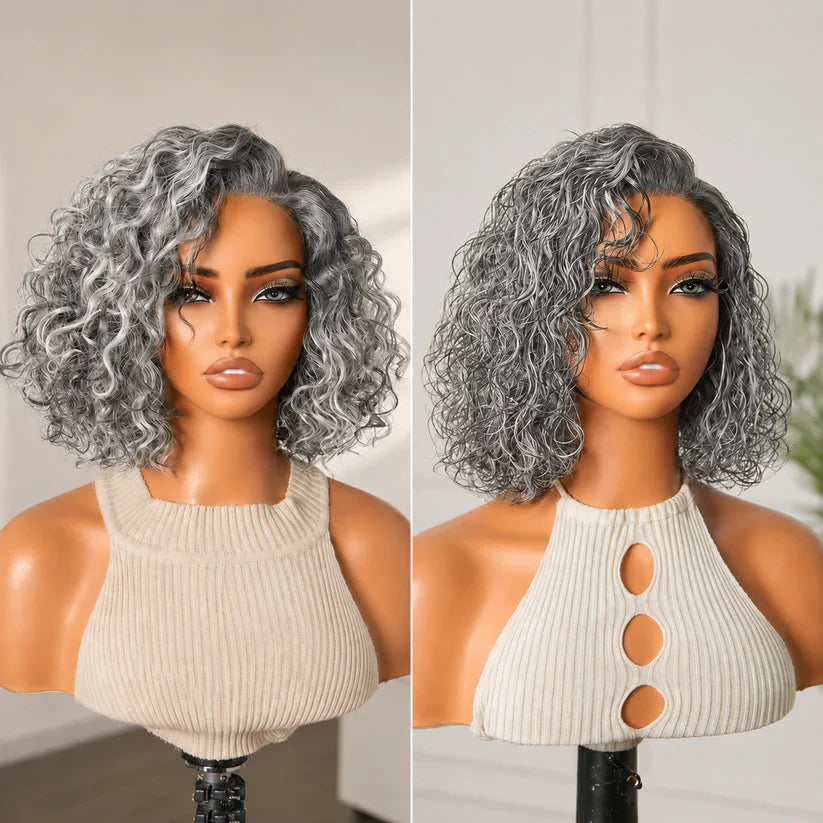 🇺🇸 SAGGIUS™ | Final Hours – 58% OFF Water Wave Short Bob HD Lace Wig | 100% Human Hair ✨