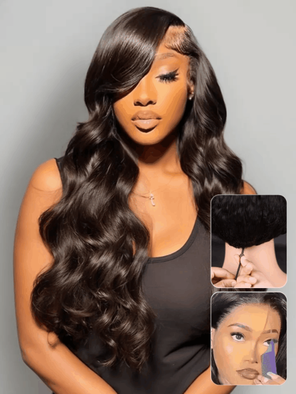 13x6 Glueless Lace Front Wig with Pre-Installed Drawstring Dome Cap – 180% Density, Effortless Wear & Go – US Stock