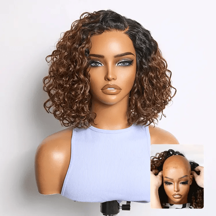 🇺🇸 SAGGIUS™ | Final Hours – 58% OFF Water Wave Short Bob HD Lace Wig | 100% Human Hair ✨