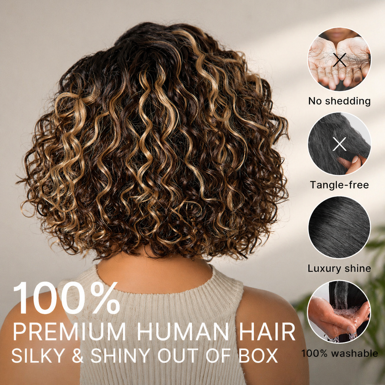 🇺🇸 SAGGIUS™ | Final Hours – 58% OFF Water Wave Short Bob HD Lace Wig | 100% Human Hair ✨