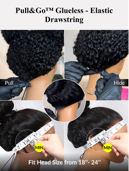 180% Density 13x4 Loose Wave Glueless Wig – Pre-Everything Lace, Elastic Drawstring, Ready-to-Wear