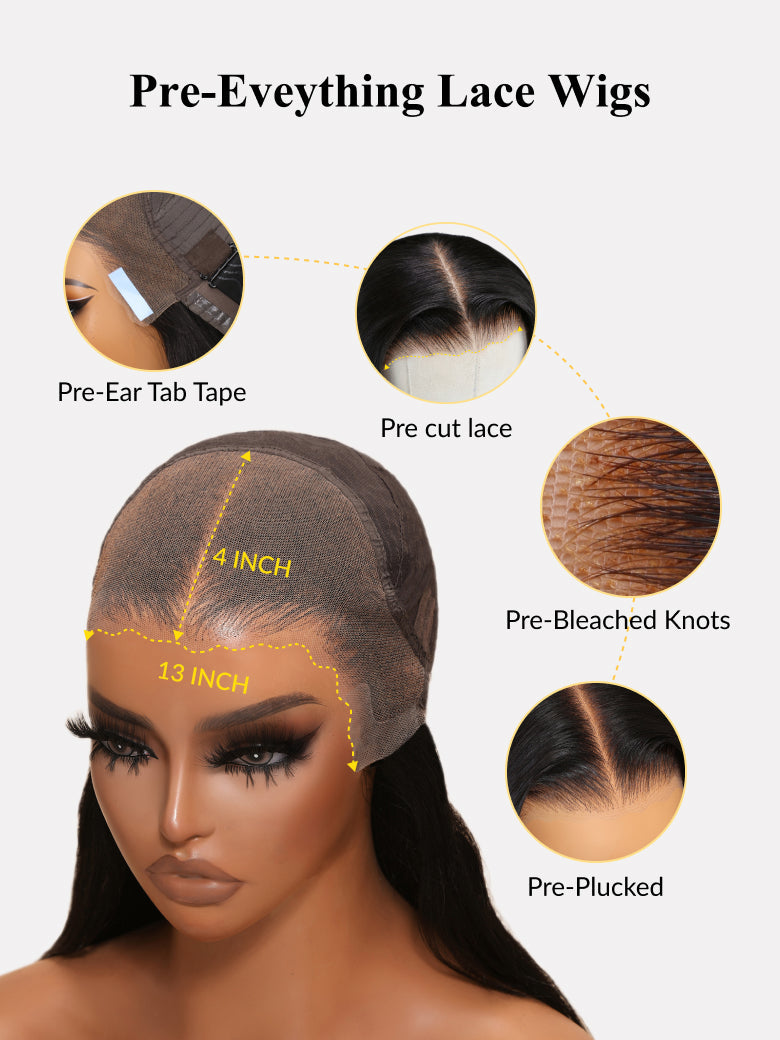180% Density 13x4 Loose Wave Glueless Wig – Pre-Everything Lace, Elastic Drawstring, Ready-to-Wear