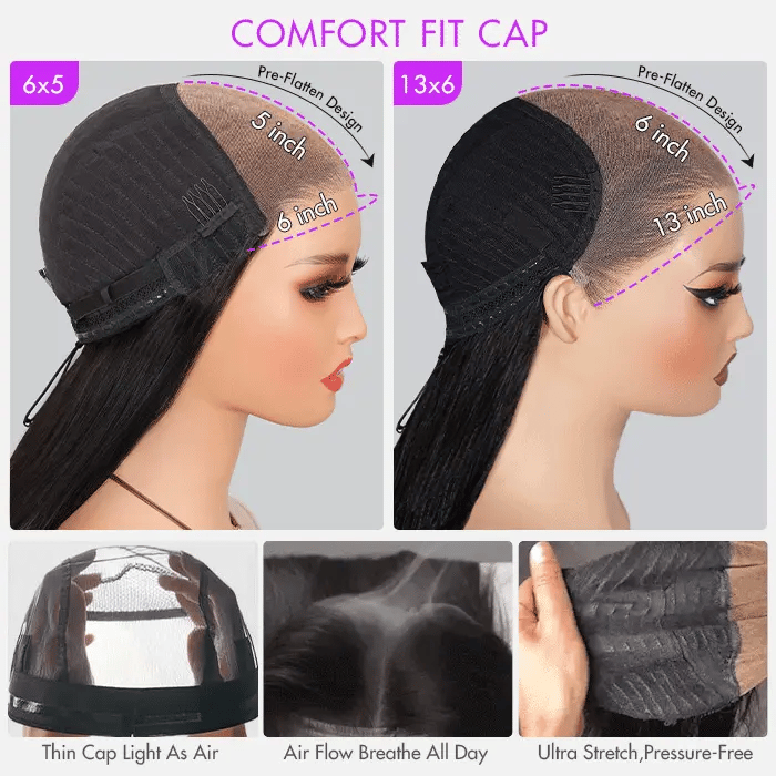 Glueless Lace Wig – Natural V-Shaped Hairline, Instant Glam! Ultra 250% Density for Natural Fullness