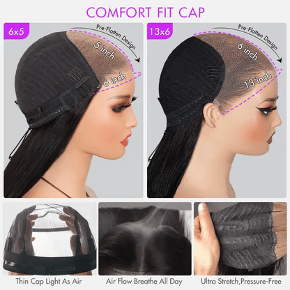 Glueless Lace Wig – Natural V-Shaped Hairline, Instant Glam! Ultra 250% Density for Natural Fullness