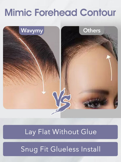 13x6 Glueless Lace Front Wig with Pre-Installed Drawstring Dome Cap – 180% Density, Effortless Wear & Go – US Stock