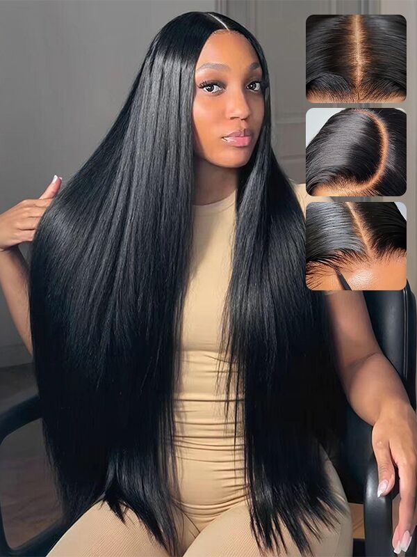 13x6 Glueless Lace Front Wig with Pre-Installed Drawstring Dome Cap – 180% Density, Effortless Wear & Go – US Stock