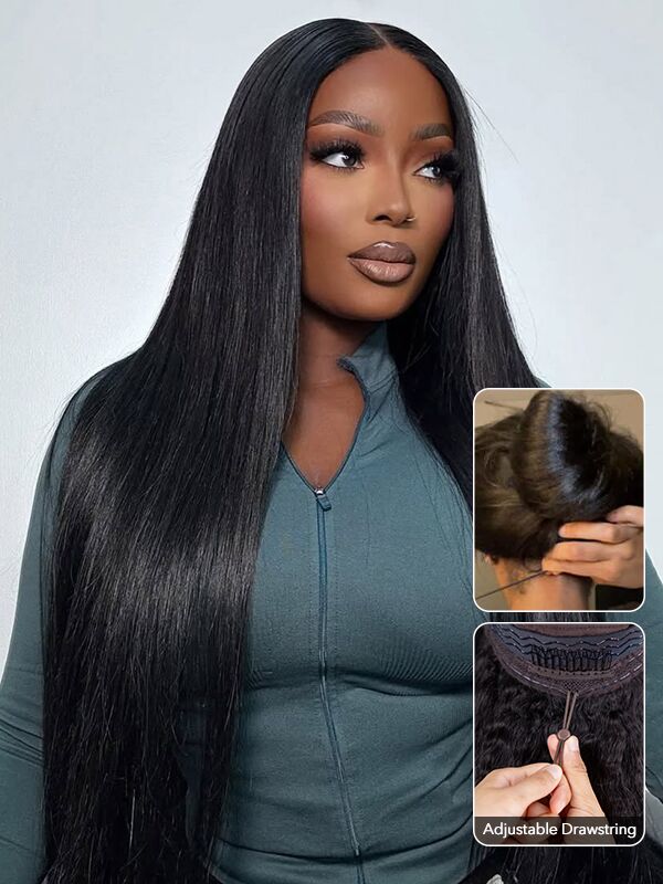 13x6 Glueless Lace Front Wig with Pre-Installed Drawstring Dome Cap – 180% Density, Effortless Wear & Go – US Stock