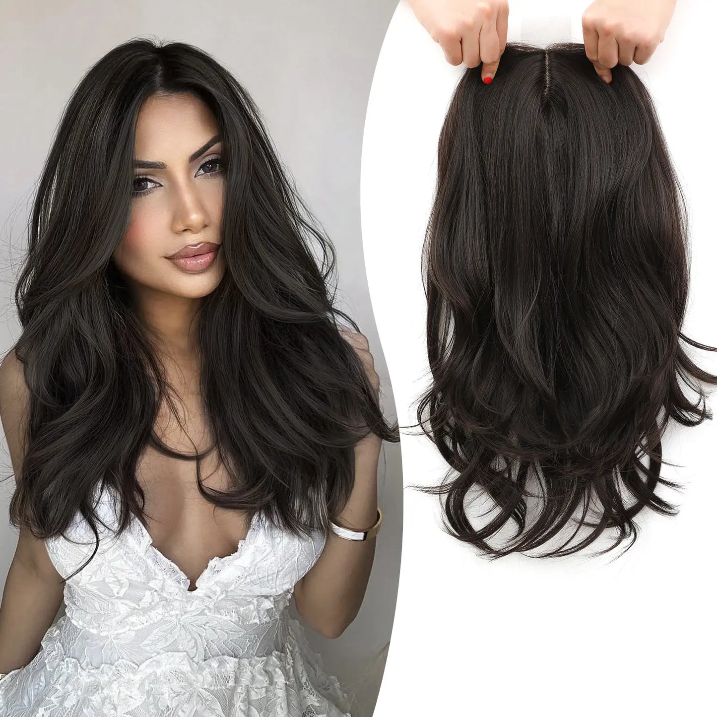 ✨2026 Loose Wavy Hair Topper – Lightweight, Seamless & Natural Scalp Look 👱‍♀️✨