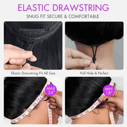 Glueless Lace Wig – Natural V-Shaped Hairline, Instant Glam! Ultra 250% Density for Natural Fullness