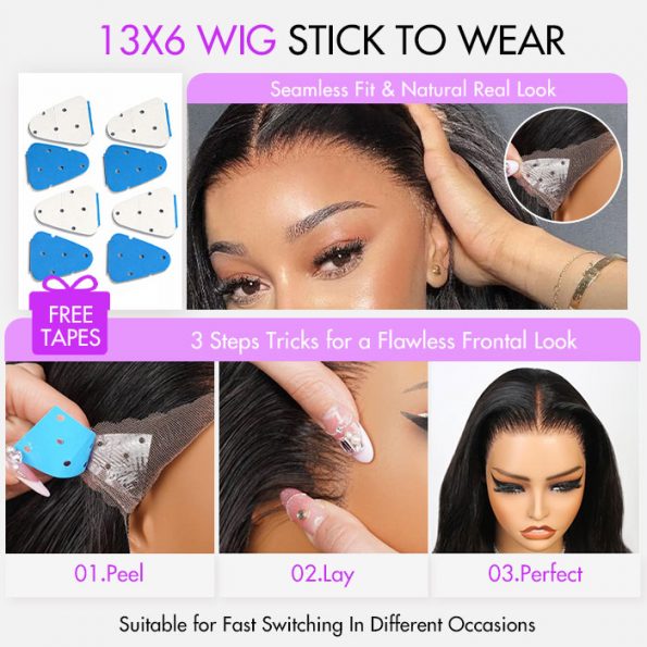 Glueless Lace Wig – Natural V-Shaped Hairline, Instant Glam! Ultra 250% Density for Natural Fullness