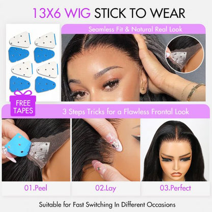 Glueless Lace Wig – Natural V-Shaped Hairline, Instant Glam! Ultra 250% Density for Natural Fullness