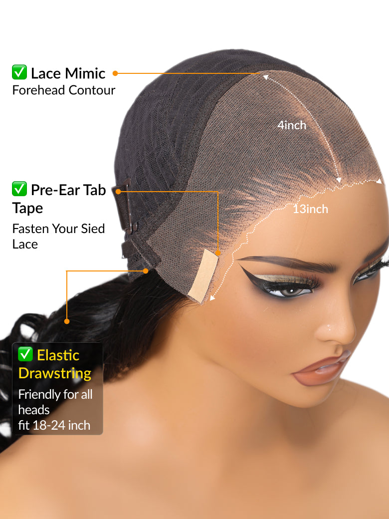 180% Density 13x4 Loose Wave Glueless Wig – Pre-Everything Lace, Elastic Drawstring, Ready-to-Wear