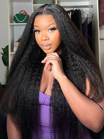 13x6 Glueless Lace Front Wig with Pre-Installed Drawstring Dome Cap – 180% Density, Effortless Wear & Go – US Stock